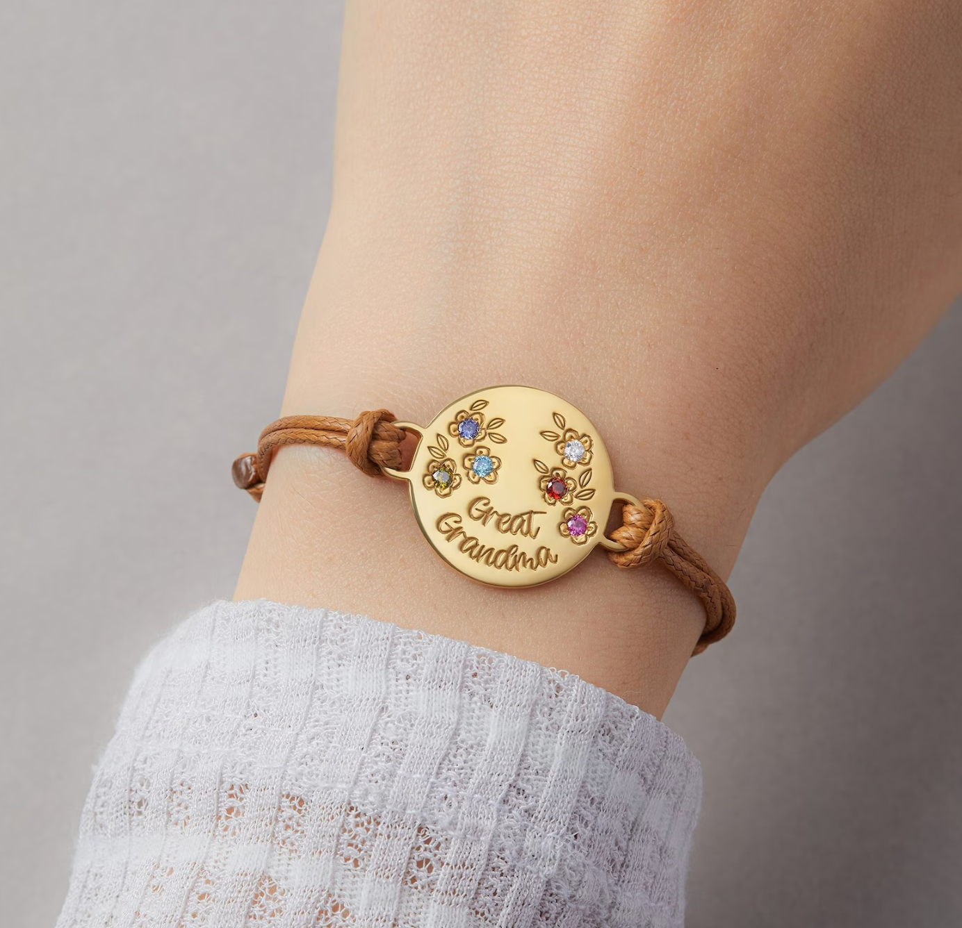 Birth Stone 誕生石 ブレス！パーソナライズされた母の誕生石ブレスレット