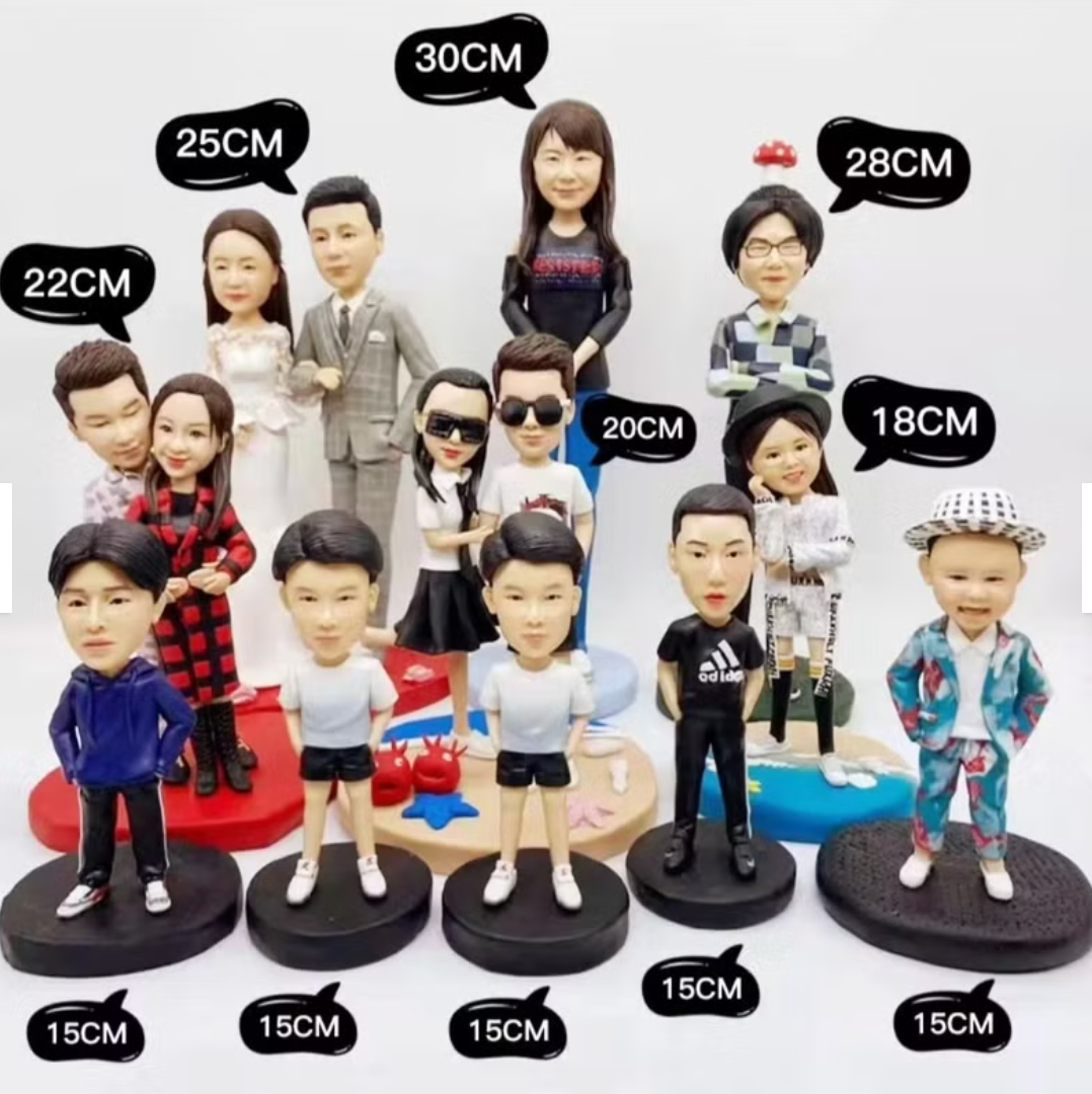 【オーダーメイド】お写真から作るオリジナル立体似顔絵フィギュア 🎵アイドル🎵俳優🎵自分そっ クレイ彫刻でくり人形🎵フィギア人形🎵粘土　制作依頼　小ロット クレイ彫刻です