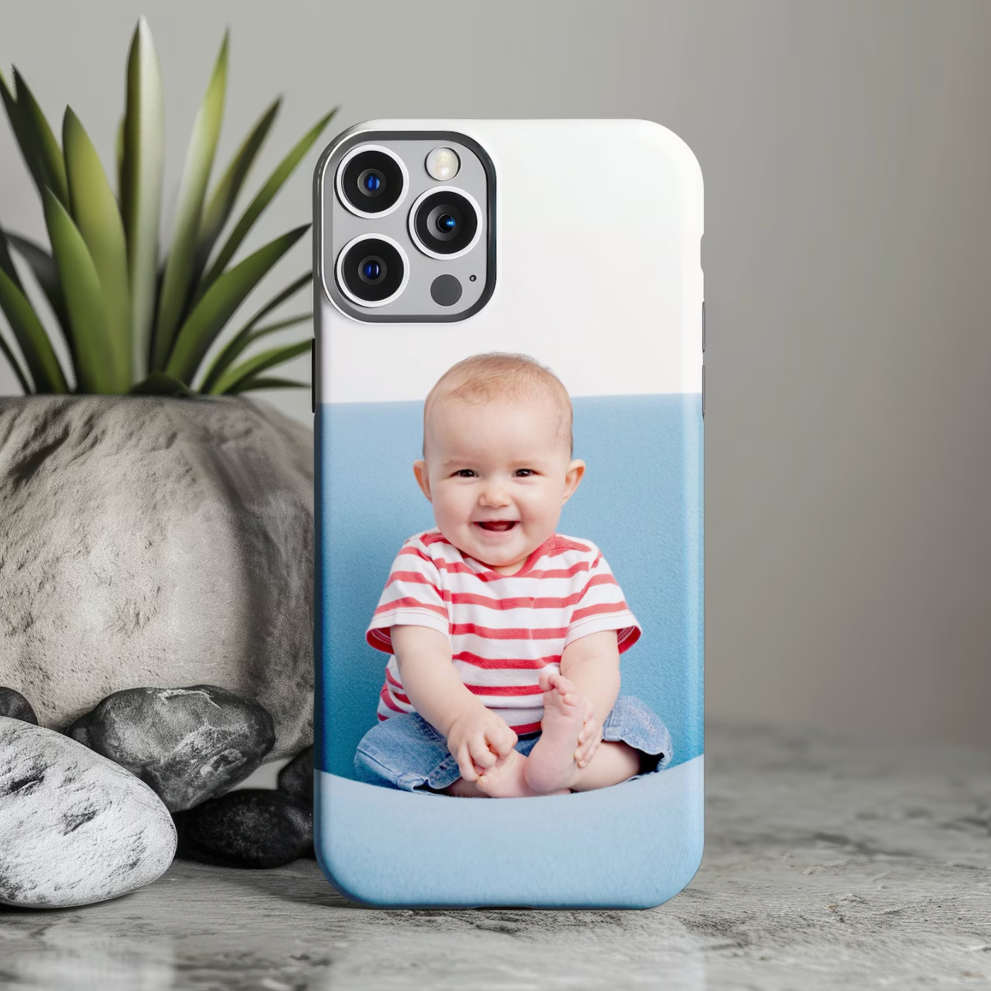 カスタマイズされたペットアバター携帯電話ケース iPhone 頑丈なカスタム写真入り