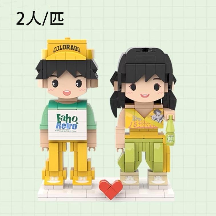 小さいブロックで作ったブロック人形の1猫のオーダーメイド - Fallook