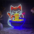 招き猫ラーメン 招き猫2ネオンサイン - Fallook