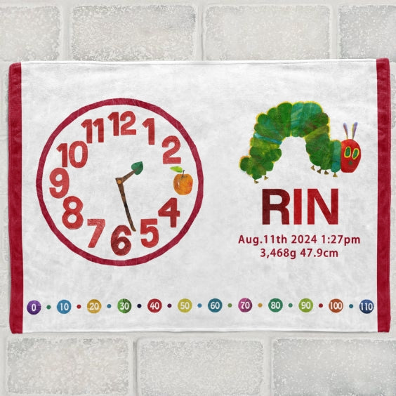 絵本テイストが大人気です!名前入りの絵本柄ブランケットです｜時計 - Fallook