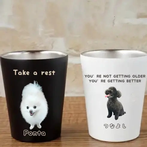 うちの子デザイン♡オリジナルタンブラー（ステンレスサーモ） ♥プレゼントに♥犬　猫　うさぎOK - Fallook