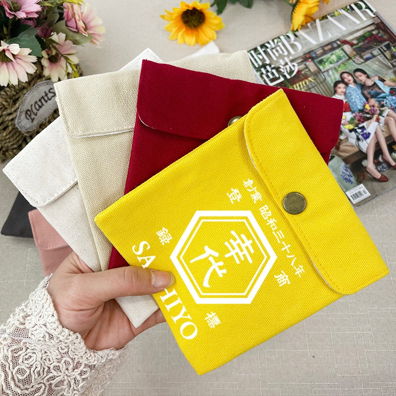 名前入り☆商店風☆小銭収納バッグ 上質なミニスクエアバッグ - Fallook