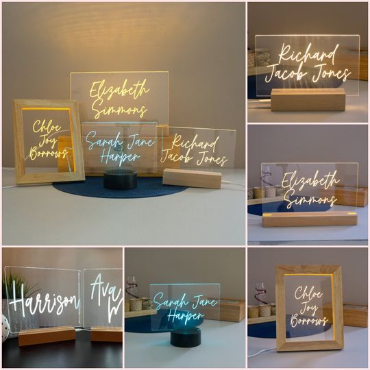 ♪結婚祝い フォトフレーム・木製 フォトフレーム・フォト フレーム デコ・フォトフレーム おしゃれ プレゼント・LEDフォトフレームライト - Fallook