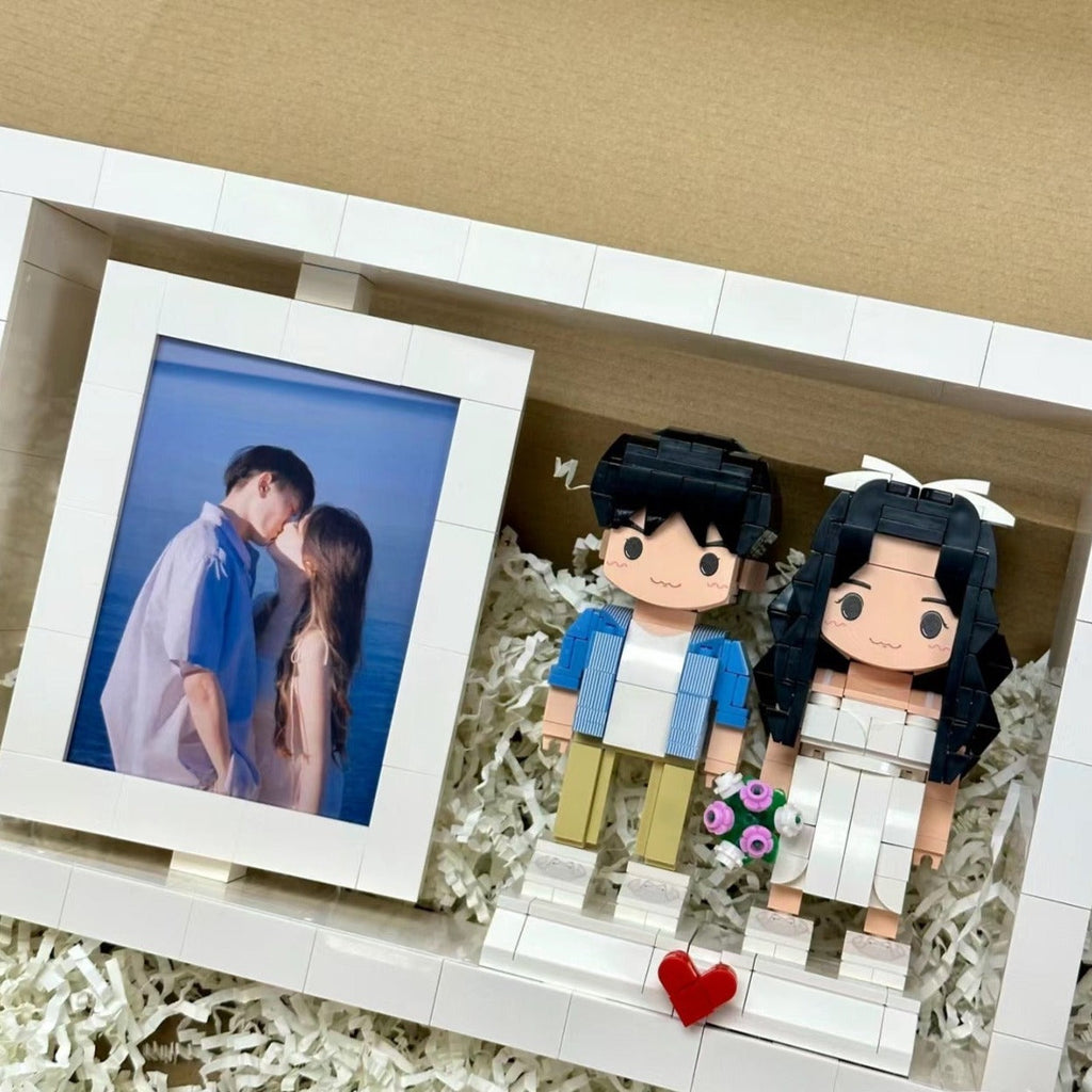 1人/匹+写真+贈り物·母の日 ブリック フィギュア カスタマイズ可能 フルボディ 1人 カスタム ブリック フィギュア - Fallook