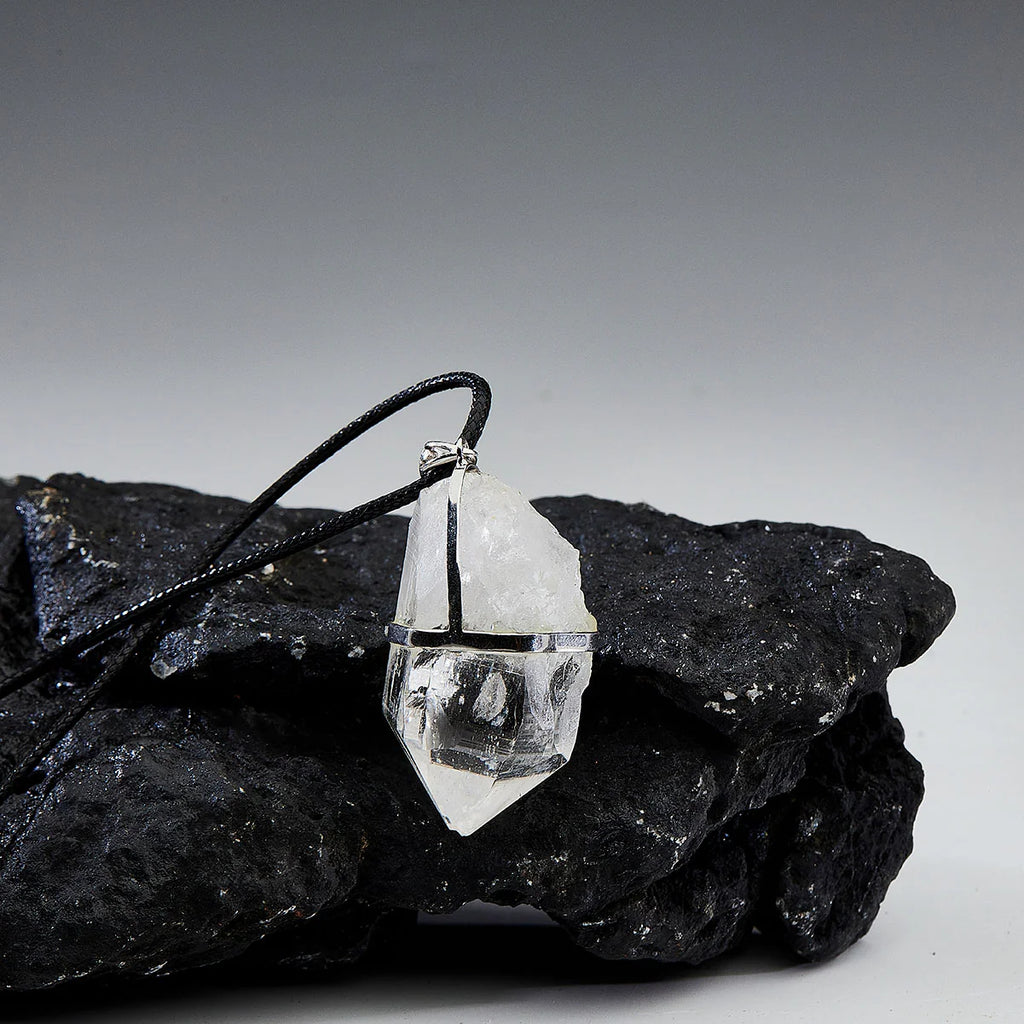 Kailash Energy Essence  ヒーリング・ブレス・オブ・ライフ・クリア・クォーツ・スターリング・シルバー・ペンダント