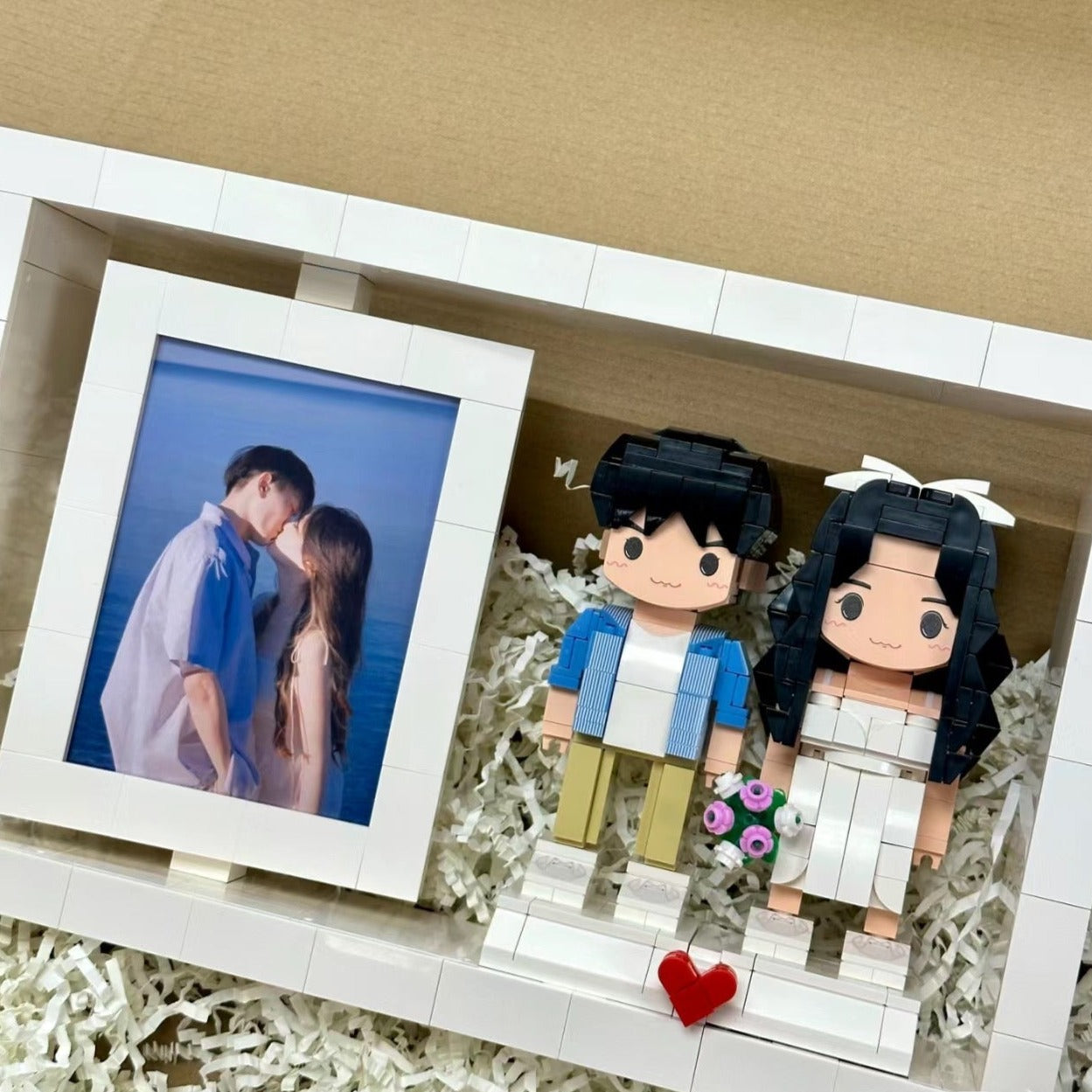 1人/匹+写真+ケーキスタイル·母の日 ブリック フィギュア カスタマイズ可能 フルボディ 1人 カスタム ブリック フィギュア - Fallook