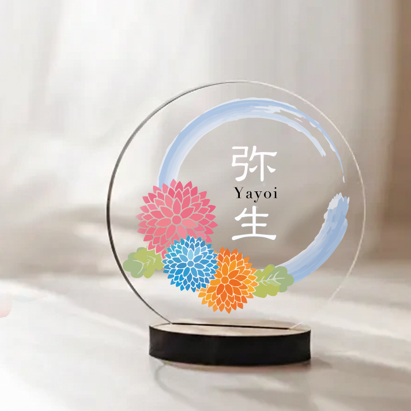 【アクリル名前札】【誕生月×和柄】12ヶ月の彩り  初節句・ひな祭り・命名書に