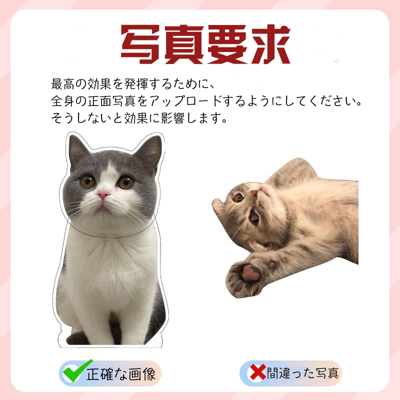 アクリルスタンドカスタム透明装飾お土産誕生日プレゼントペット猫犬キーホルダーアニメキャラクター漫画 - Fallook