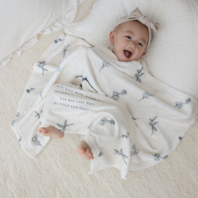 カスタマイズされた新生児の名前ブランケット·Plant（ナチュラル） - Fallook