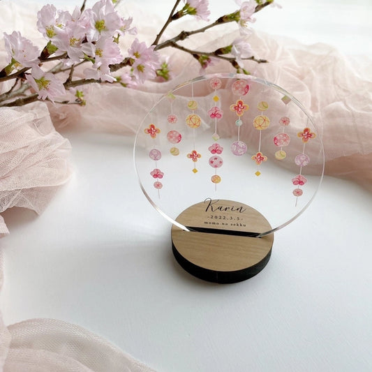 【アクリル名前札】お正月｜ひな祭り｜命名書｜ひな祭り アクリル  コンパクト おしゃれ 初節句 お祝い  出産祝い ひなまつり 飾り かわいい 今どき tsurushi