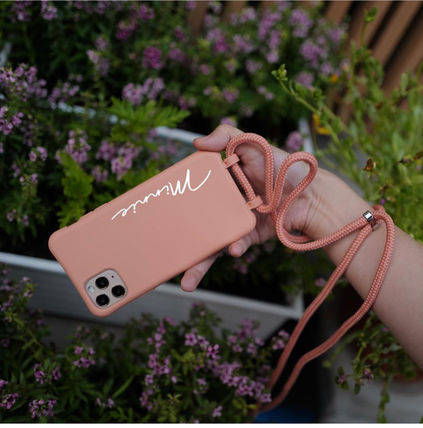 6色展開☆ストラップ付き名前が入れられるIPHONEケース - Fallook