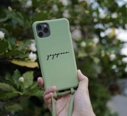 6色展開☆ストラップ付き名前が入れられるIPHONEケース - Fallook