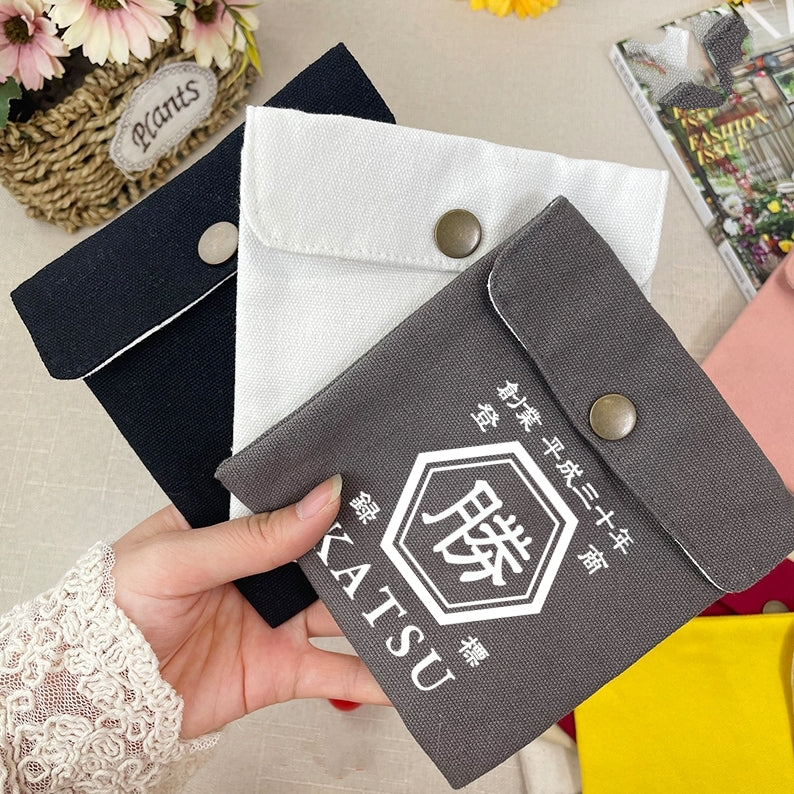 名前入り☆商店風☆小銭収納バッグ 上質なミニスクエアバッグ - Fallook