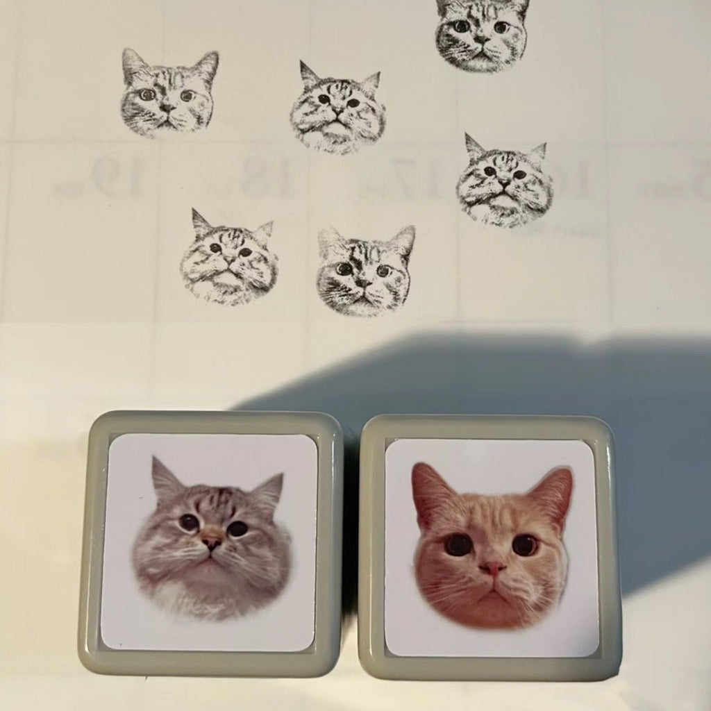 ペット写真スタンプ ペットの写真をスタンプに加工 (画像) 直径30mm四角内での制作です カスタム画像 - Fallook