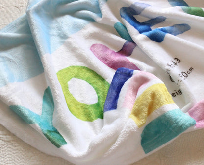 *Baby gift*Cute hand-drawn watercolor letters*Fuwafua*Nap*