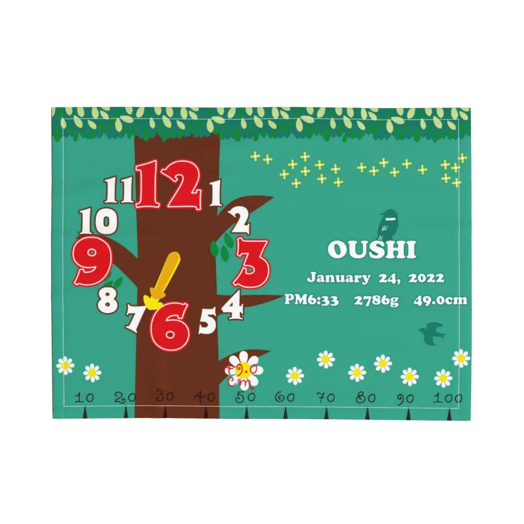 ブランケット|名入れ|誕生日ギフト|出産祝い|多色です|木のデザイン - Fallook