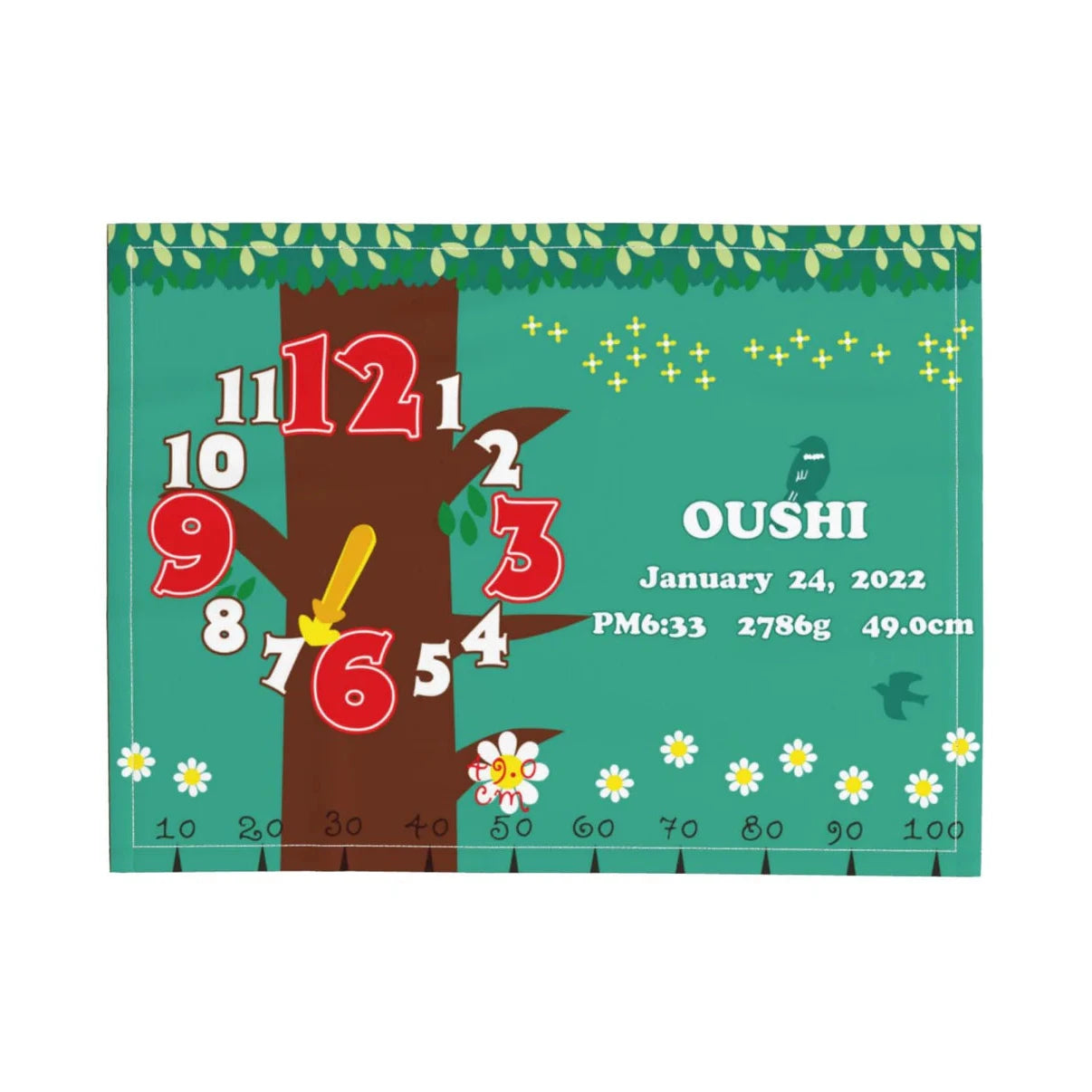 ブランケット|名入れ|誕生日ギフト|出産祝い|多色です|木のデザイン - Fallook