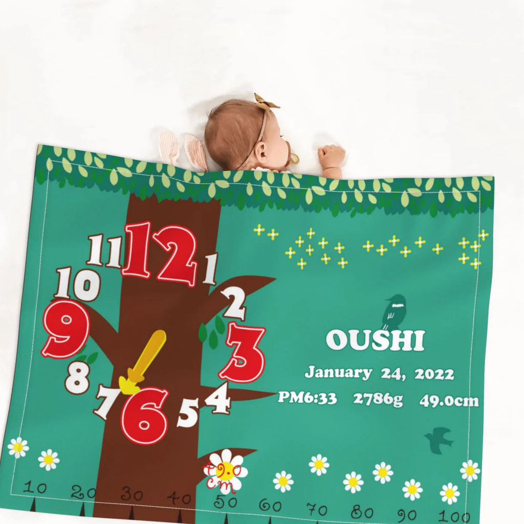 ブランケット|名入れ|誕生日ギフト|出産祝い|多色です|木のデザイン - Fallook