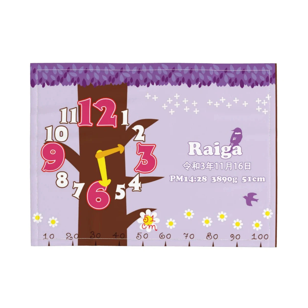 ブランケット|名入れ|誕生日ギフト|出産祝い|多色です|木のデザイン - Fallook