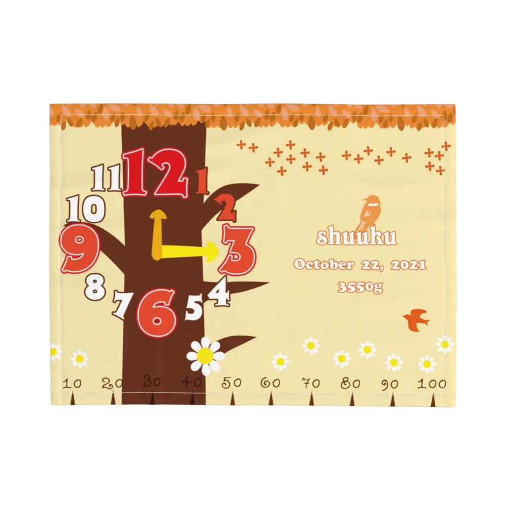 ブランケット|名入れ|誕生日ギフト|出産祝い|多色です|木のデザイン - Fallook