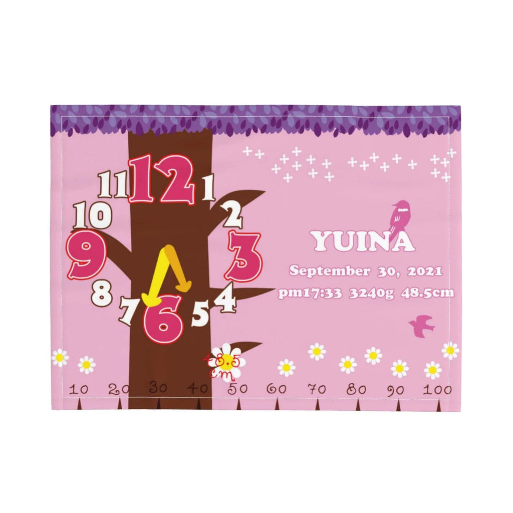 ブランケット|名入れ|誕生日ギフト|出産祝い|多色です|木のデザイン - Fallook