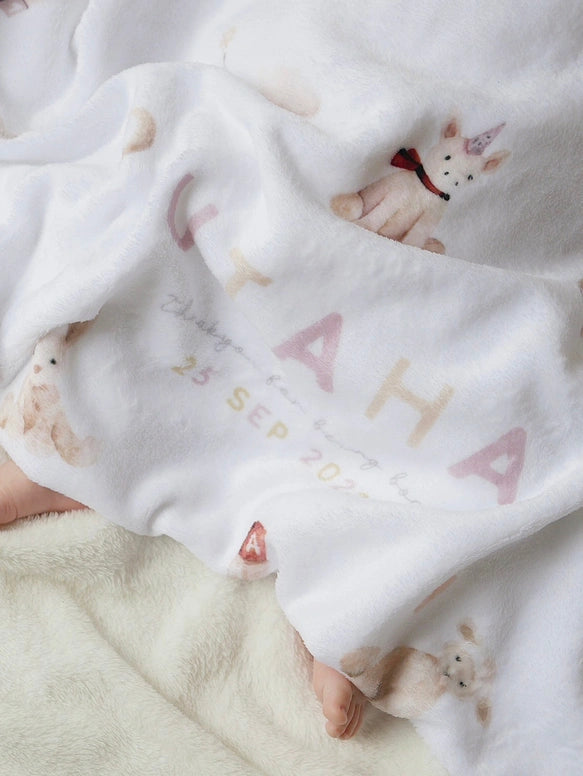 やわふわ　名入れ　ブランケット<NUIGURUMI girl> - Fallook