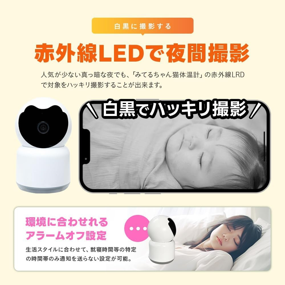 24時間録画 ネットワークカメラ 室内ペット、子供 留守番カメラ 防犯/監視/赤ち - Fallook