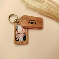 文字入れ 写真入れ キーホルダー 父 プレゼント