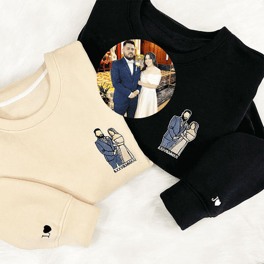 オリジナル イニシャル ローマ字 写真 刺繍 スウェット トレーナー