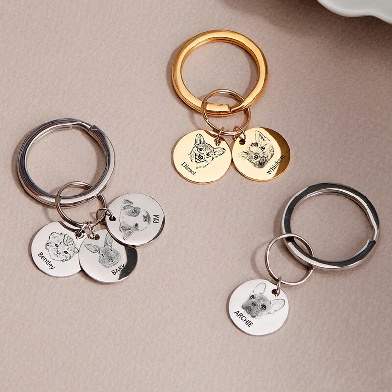 Original key ring made from a photo (from 1 plate)