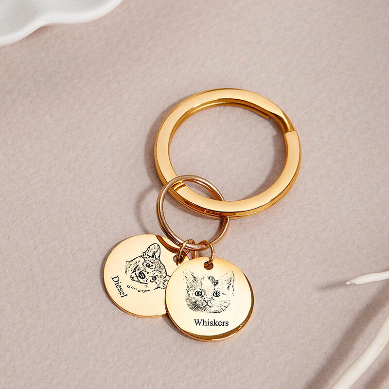 Original key ring made from a photo (from 1 plate)