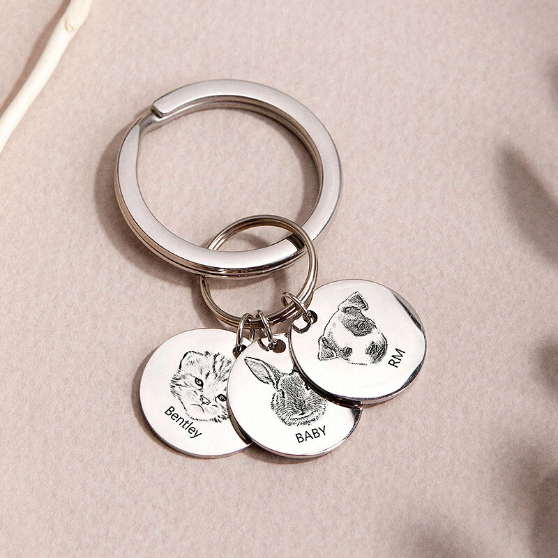 Original key ring made from a photo (from 1 plate)