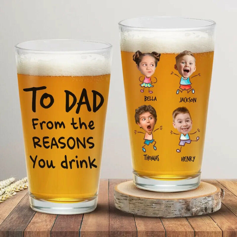 カスタマイズ 名入れ 写真いれ ビールジョッキ お父さん プレゼント From the reason you drink