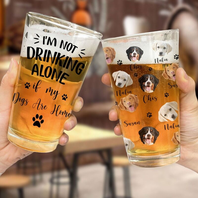 犬 猫 ペット 名入れ 写真いれ ビールジョッキ オーダーメイド