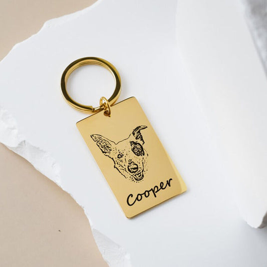 写真でつくるオリジナルキーリング（プレート1枚から) 長方形 - Fallook