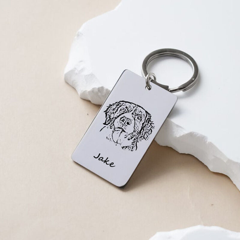 写真でつくるオリジナルキーリング（プレート1枚から) 長方形 - Fallook