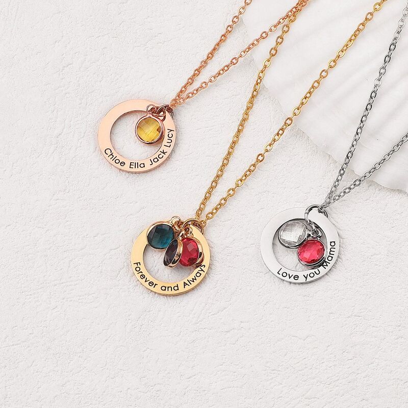 Birth Stone 誕生石 メッセージ刻印 ネックレス オリジナル
