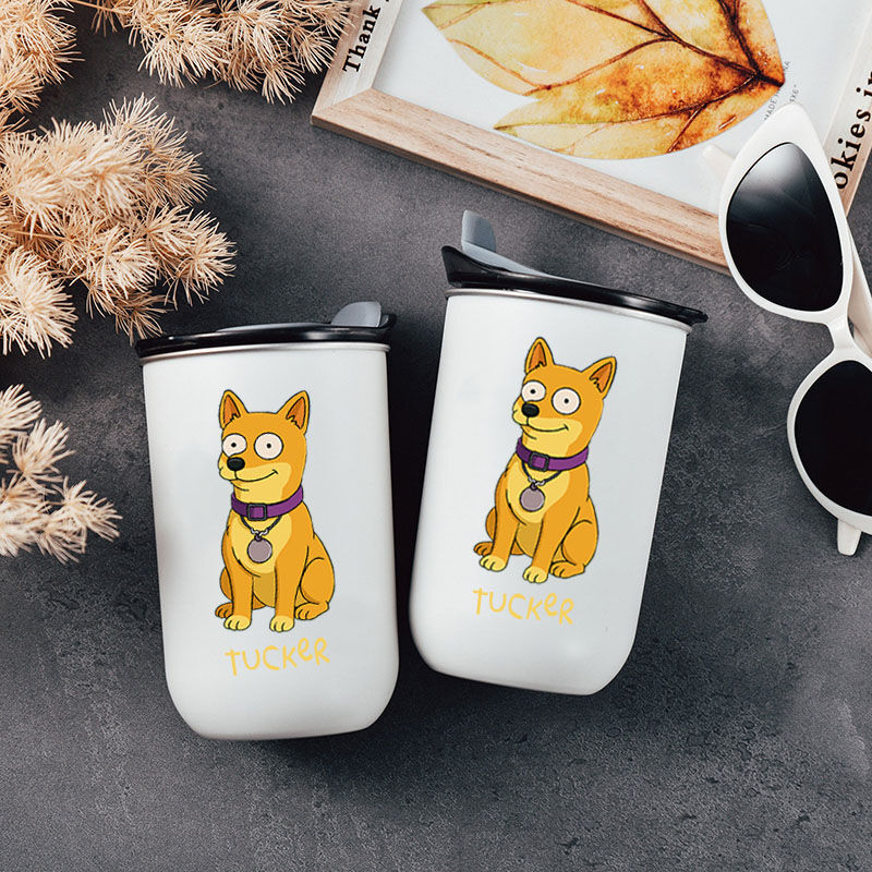 カスタム名入りの愛らしいペット愛好家向けのギフト 写真入りワインタンブラー