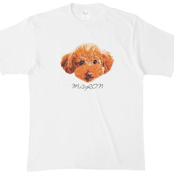 犬·猫 ペットの写真 アバター を入れたカスタマイズされた Ｔシャツ 大きなアバター カラフル 真ん中 - Fallook