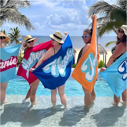 カラフルビーチタオル 名入れ アウトドア　　 - Fallook