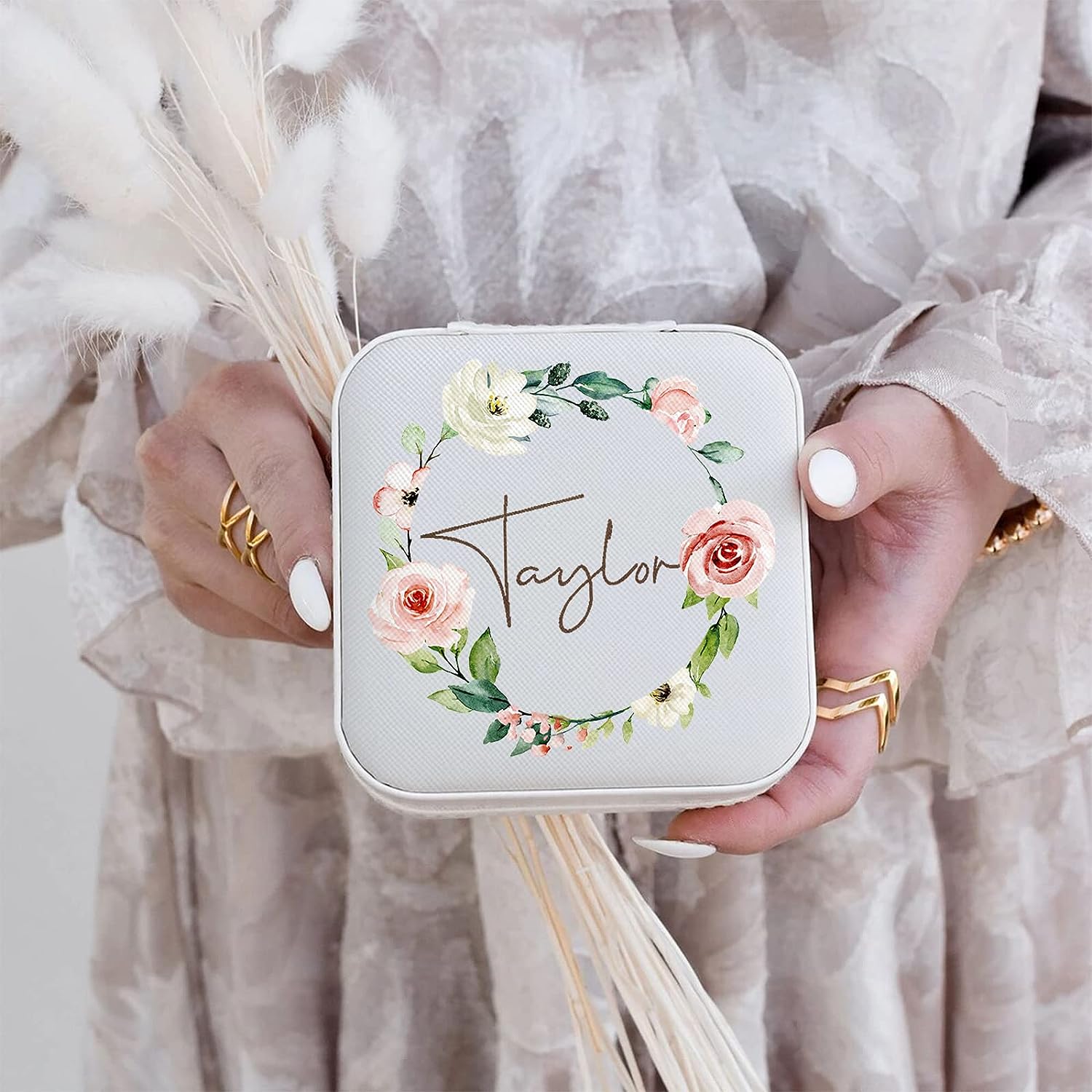 名入れ誕生花 アクセサリー収納ボックス♬ - Fallook