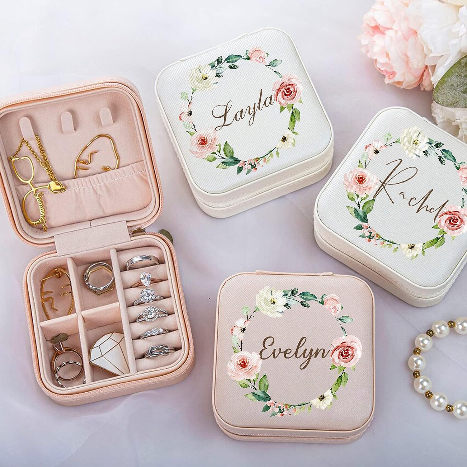 名入れ誕生花 アクセサリー収納ボックス♬ - Fallook