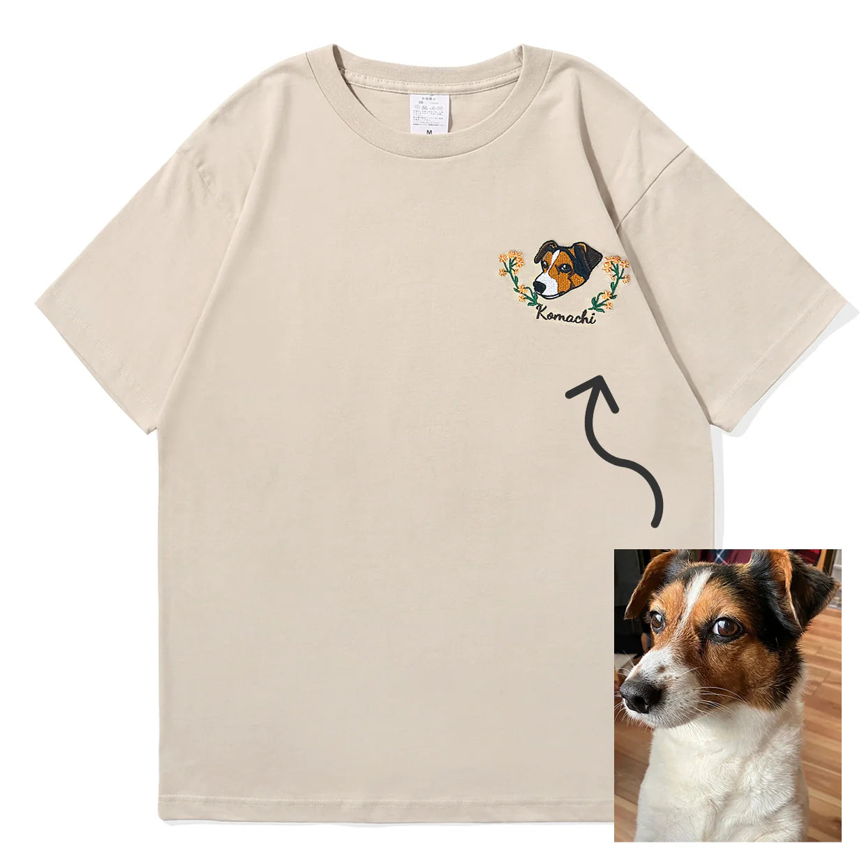 New Arrival! 刺繡です 写真オーダーメイドＴシャツ 愛犬・愛猫ペット - Fallook