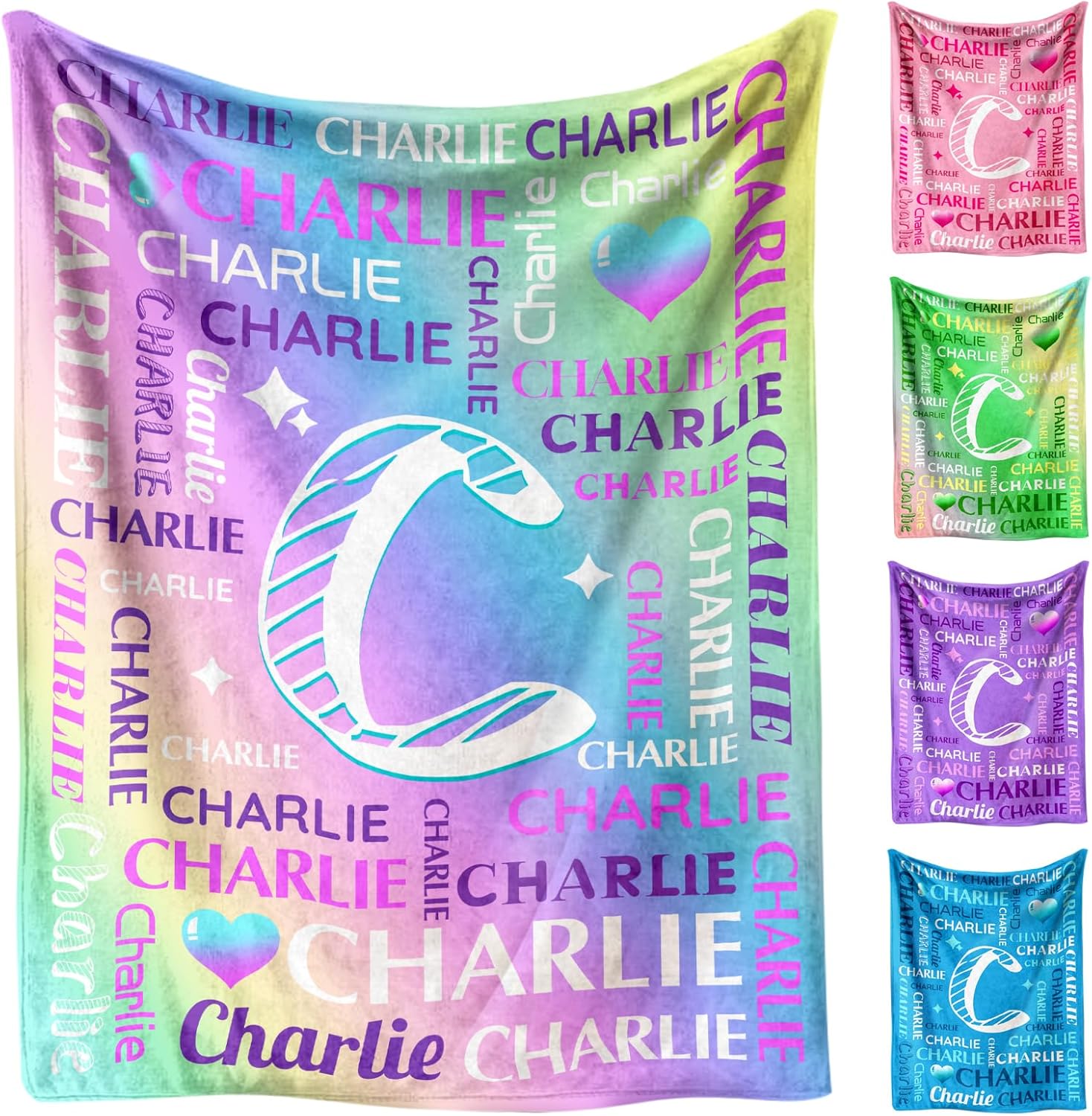 パーソナライズされた名前ブランケット、赤ちゃん、新生児、新しいお母さんへのパーソナライズされたギフ - Fallook