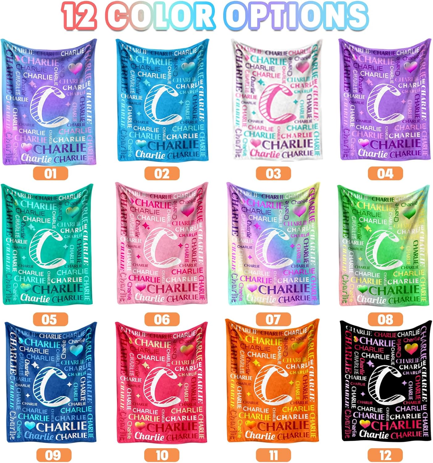 パーソナライズされた名前ブランケット、赤ちゃん、新生児、新しいお母さんへのパーソナライズされたギフ - Fallook