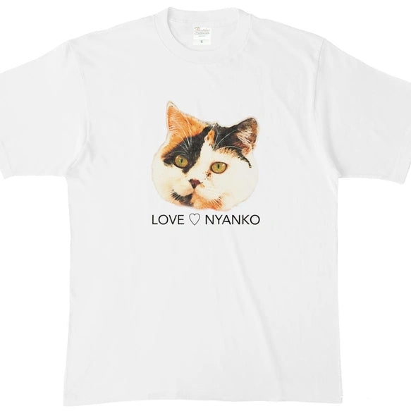犬·猫 ペットの写真 アバター を入れたカスタマイズされた Ｔシャツ 大きなアバター カラフル 真ん中 - Fallook