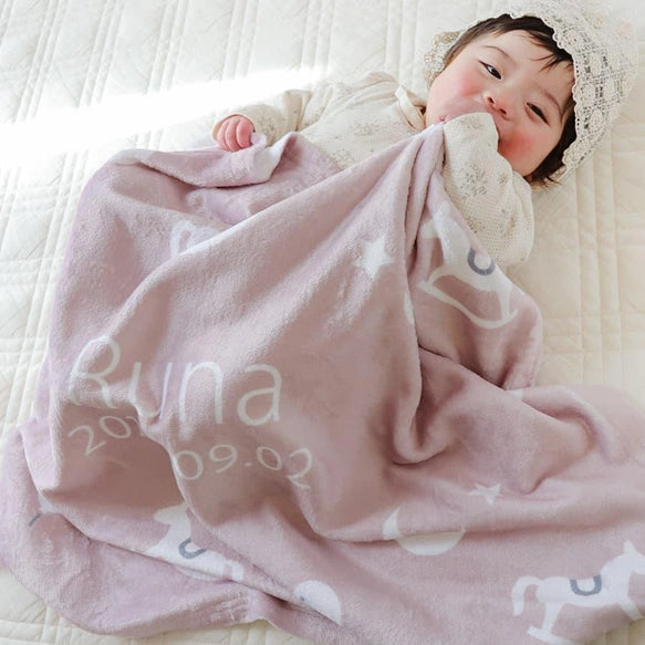 Floral pattern 🌸 Baby gift name blanket for boys, girls, babies, children, celebration gifts, birthday gifts 12