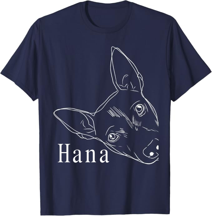 カスタムペットのラインアートTシャツ